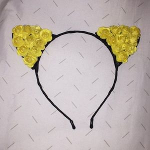 Yellow cats ears headband